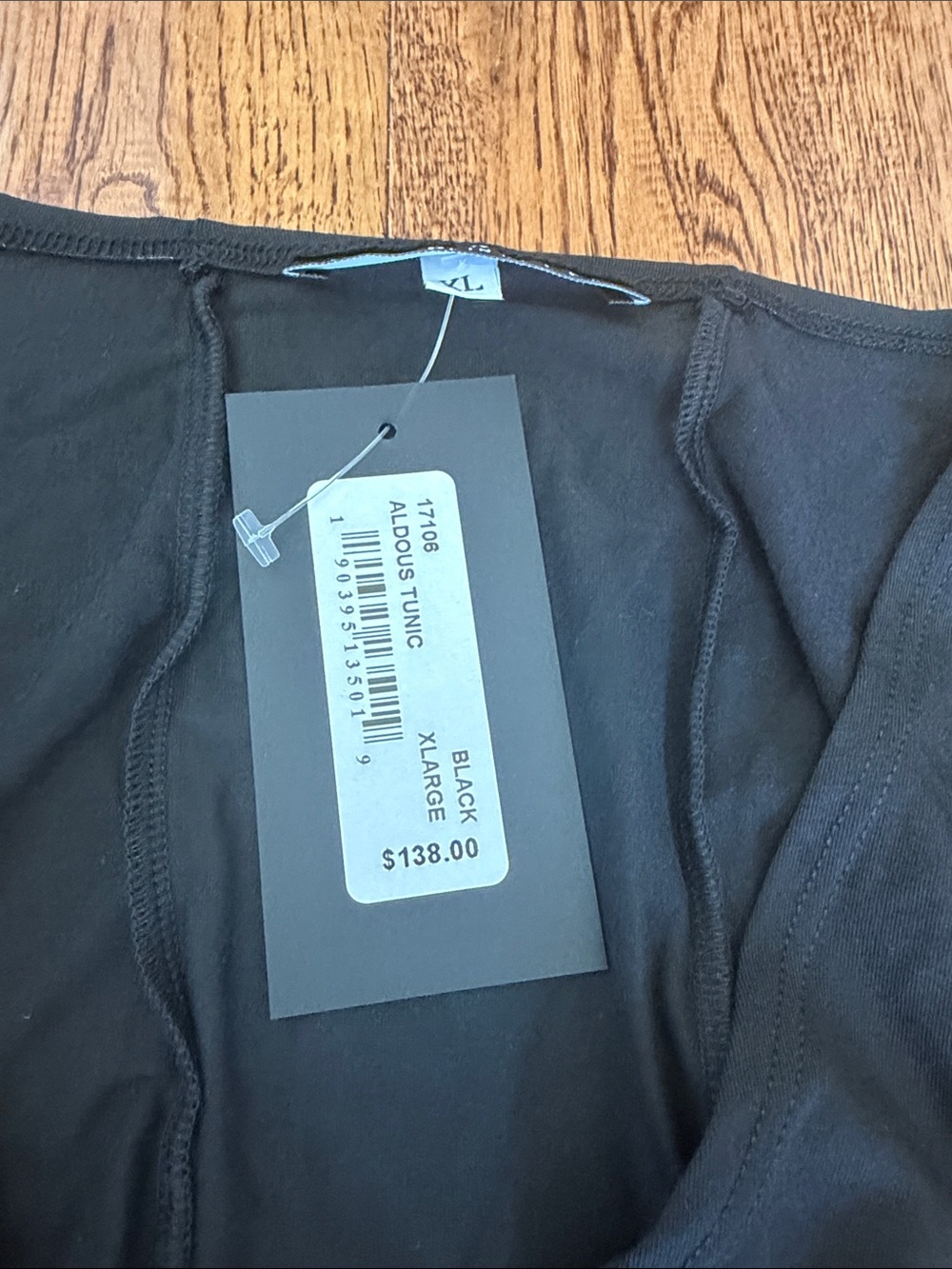 New with tags Bryn Walker ALDOUS tunic XL smoke pet free home BLACK - Picture 3 of 3